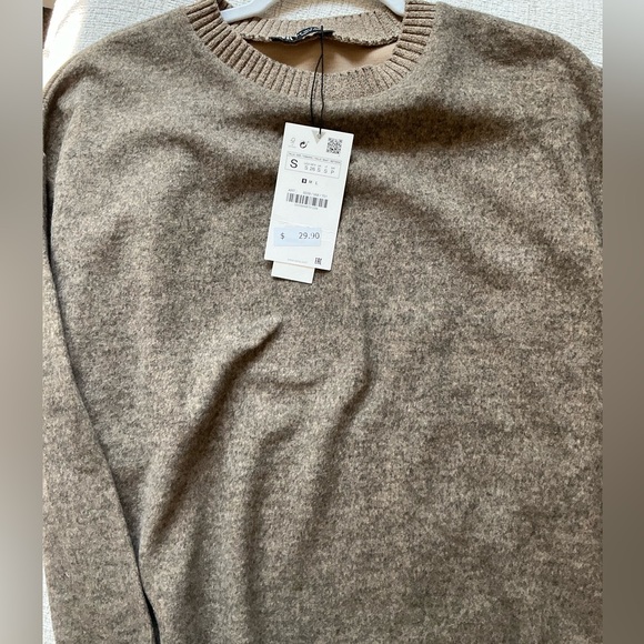 NWT Zara Knit Brown Sweater - Picture 5 of 6